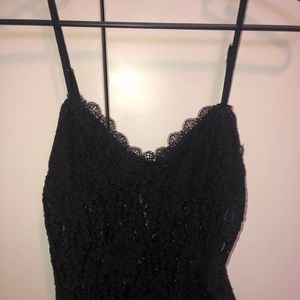 Black lace body suit